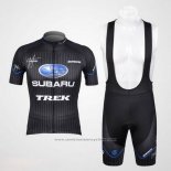 2012 Maillot Cyclisme Subaru Noir Manches Courtes et Cuissard