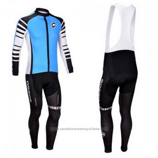 2013 Maillot Cyclisme Assos Azur et Noir Manches Longues et Cuissard