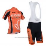2013 Maillot Cyclisme Euskalte Orange Manches Courtes et Cuissard