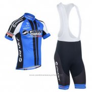 2013 Maillot Cyclisme Giant Noir et Bleu Manches Courtes et Cuissard