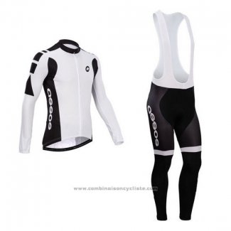 2014 Maillot Cyclisme Assos Blanc Manches Longues et Cuissard