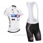 2014 Maillot Cyclisme FDJ Lider Blanc Manches Courtes et Cuissard