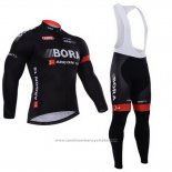 2015 Maillot Cyclisme Bora Noir Manches Longues et Cuissard