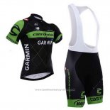 2015 Maillot Cyclisme Cannondale Vert et Noir Manches Courtes et Cuissard