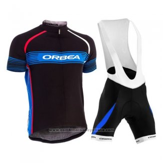 2015 Maillot Cyclisme Orbea Noir et Azur Manches Courtes et Cuissard