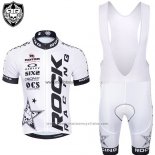 2015 Maillot Cyclisme Rock Racing Noir et Blanc Manches Courtes et Cuissard