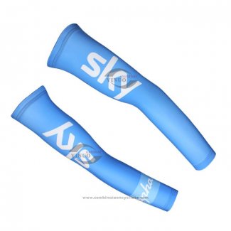 2015 Sky Manchettes Ciclismo Bleu