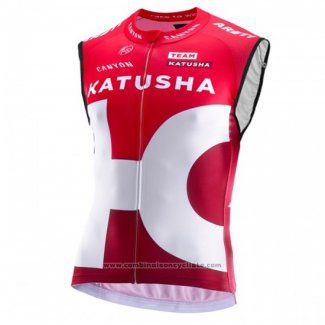 2016 Gilet Coupe-vent Katusha Blanc et Rouge