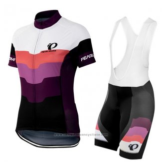 2016 Maillot Cyclisme Femme Pearl Izumi Noir et Violet Manches Courtes et Cuissard