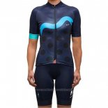 2017 Maillot Cyclisme Femme Maap Profond Bleu Manches Courtes et Cuissard