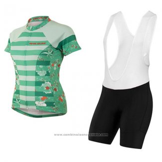 2017 Maillot Cyclisme Femme Pearl Izumi Vert Manches Courtes et Cuissard