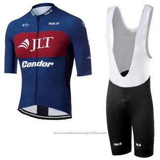 2017 Maillot Cyclisme JLT Condor Race Bleu Manches Courtes et Cuissard