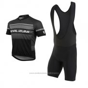 2017 Maillot Cyclisme Pearl Izumi Gris et Noir Manches Courtes et Cuissard