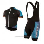 2017 Maillot Cyclisme Pearl Izumi Noir et Bleu Manches Courtes et Cuissard