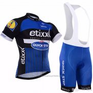 2018 Maillot Cyclisme Etixx Quick Step Bleu Manches Courtes et Cuissard