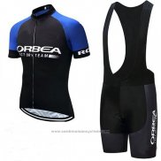 2018 Maillot Cyclisme Orbea Noir et Bleu Manches Courtes et Cuissard