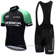 2018 Maillot Cyclisme Orbea Noir et Vert Manches Courtes et Cuissard