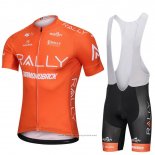 2018 Maillot Cyclisme Rally Orange Manches Courtes et Cuissard