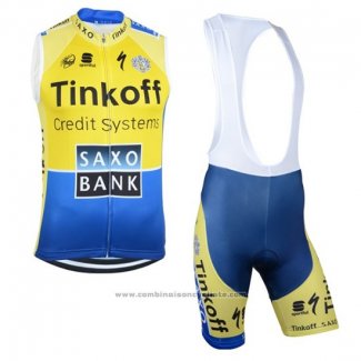 2019 Gilet Coupe-vent Tinkoff Saxo Bank Jaune Bleu