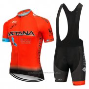 2019 Maillot Cyclisme Astana Orange Manches Courtes et Cuissard