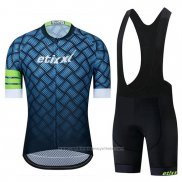 2019 Maillot Cyclisme Etixxl Bleu Manches Courtes et Cuissard