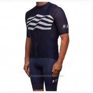 2019 Maillot Cyclisme Maap Flag Noir Blanc Noir Manches Courtes et Cuissard