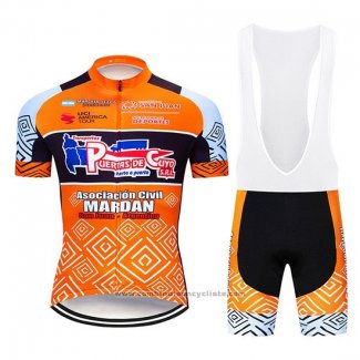 2019 Maillot Cyclisme Mardan Orange Manches Courtes et Cuissard