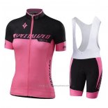 2020 Maillot Cyclisme Femme Specialized Noir Rose Manches Courtes et Cuissard