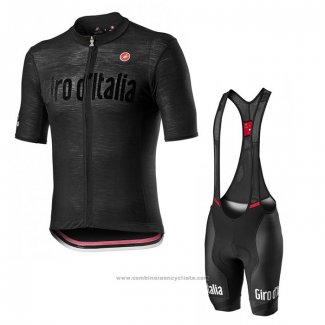 2020 Maillot Cyclisme Giro d'Italia Noir Manches Courtes et Cuissard(1)