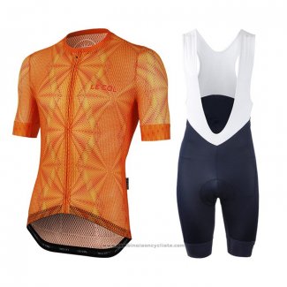 2020 Maillot Cyclisme Le Col Orange Manches Courtes et Cuissard