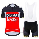 2020 Maillot Cyclisme Lotto Soudal Noir Blanc Rouge Manches Courtes et Cuissard