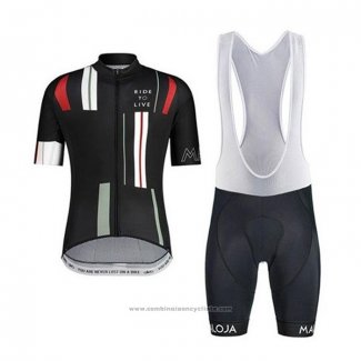 2020 Maillot Cyclisme Maloja Noir Manches Courtes et Cuissard