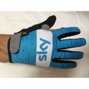 2020 Sky Gants Doigts Longs Cyclisme Bleu