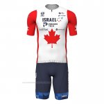 2022 Maillot Cyclisme Canada Champion Israel Cycling Academy Rouge Manches Courtes et Cuissard