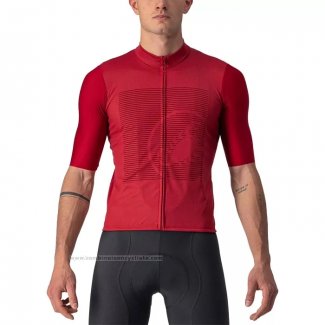 2022 Maillot Cyclisme Castelli Rouge Manches Courtes et Cuissard