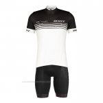 2022 Maillot Cyclisme Scott Blanc Manches Courtes et Cuissard