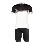 2022 Maillot Cyclisme Scott Blanc Manches Courtes et Cuissard