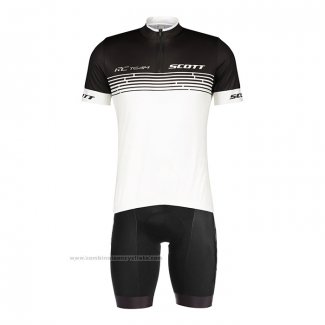 2022 Maillot Cyclisme Scott Blanc Manches Courtes et Cuissard