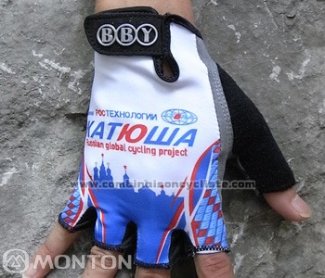 2011 Katusha Gants Ete Ciclismo Blanc