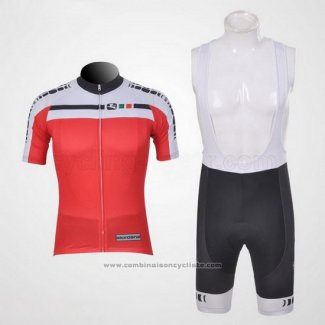 2011 Maillot Cyclisme Giordana Blanc et Rouge Manches Courtes et Cuissard