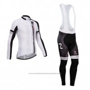 2014 Maillot Cyclisme Nalini Noir et Rouge Manches Longues et Cuissard