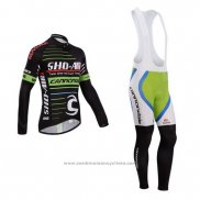 2014 Maillot Cyclisme Sho Air Cannondale Noir Manches Longues et Cuissard