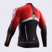 2015 Maillot Cyclisme Fox Cyclingbox Noir et Rouge Manches Longues et Cuissard