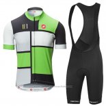 2016 Maillot Cyclisme Castelli Vert et Noir Manches Courtes et Cuissard