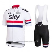 2016 Maillot Cyclisme France Rouge et Blanc Manches Courtes et Cuissard