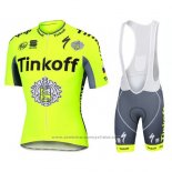 2016 Maillot Cyclisme Tinkoff Jaune Manches Courtes et Cuissard