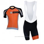 2017 Maillot Cyclisme Biemme Moody Orange Manches Courtes et Cuissard