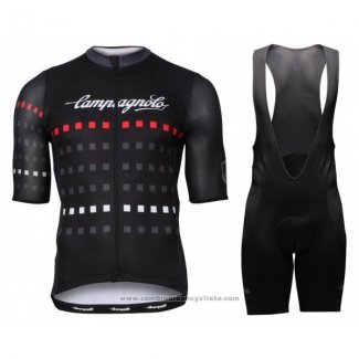 2018 Maillot Cyclisme Campagnolo Noir Manches Courtes et Cuissard