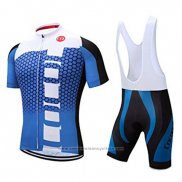 2019 Maillot Cyclisme Coconut Ropamo Bleu Blanc Manches Courtes et Cuissard