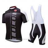 2019 Maillot Cyclisme Coconut Ropamo Noir Gris Manches Courtes et Cuissard